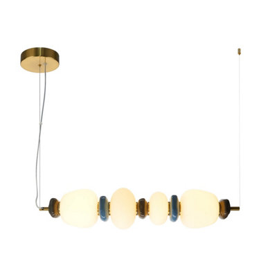 B&Q -  Luminosa Evans Ii Bar Pendant Ceiling Light Gold 3000K Warm White