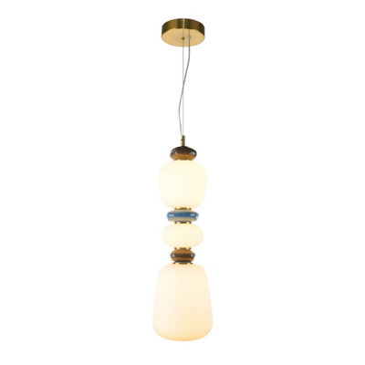 B&Q -  Luminosa Evans 58Cm Slim Pendant Ceiling Light Gold 3000K Warm White