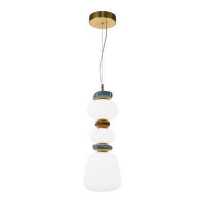 B&Q -  Luminosa Evans Slim Pendant Ceiling Light Gold 3000K Warm White