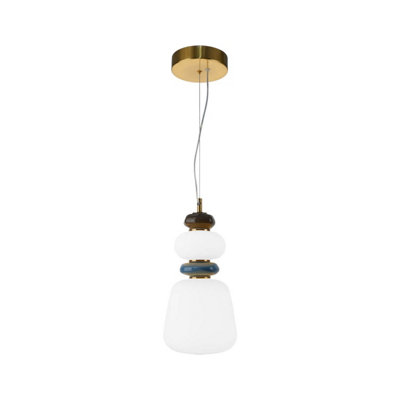 B&Q -  Luminosa Evans 37Cm Slim Pendant Ceiling Light Gold 3000K Warm White