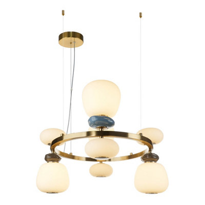 Luminosa Lighting Luminosa Evans Globe Pendant Ceiling Light Gold 3000K Warm White from B&Q