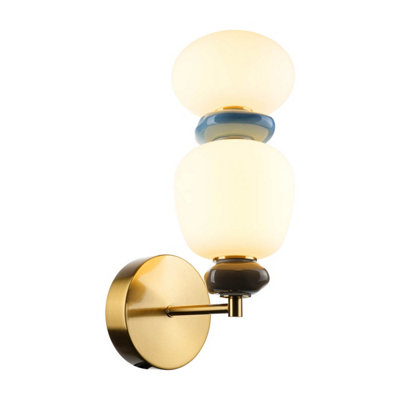 Luminosa Lighting Luminosa Evans Wall Lamp Gold 3000K Warm White from B&Q