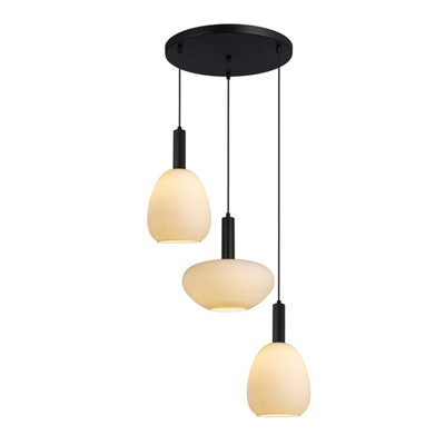 Luminosa Lighting Luminosa Gater Cluster Pendant Ceiling Light Black 3Xe27 from B&Q