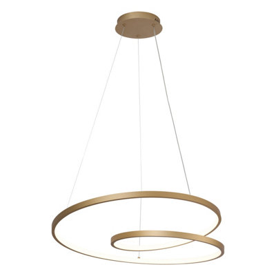 Luminosa Lighting Luminosa Reina Led Pendant Ceiling Light Gold 3000/4000/6000K from B&Q
