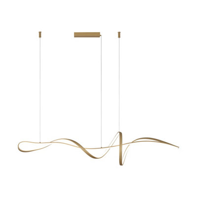 B&Q -  Luminosa Mila Led Pendant Ceiling Light Matt Gold 3000/4000/6000K