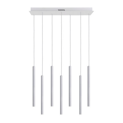 Luminosa Lighting Luminosa Valdes Bar Pendant Ceiling Light White 3000/4000/6000K 7Xled from B&Q