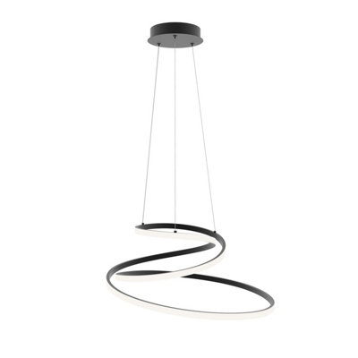B&Q -  Luminosa Lorila Led Pendant Ceiling Light Black 3000/4000/6000K
