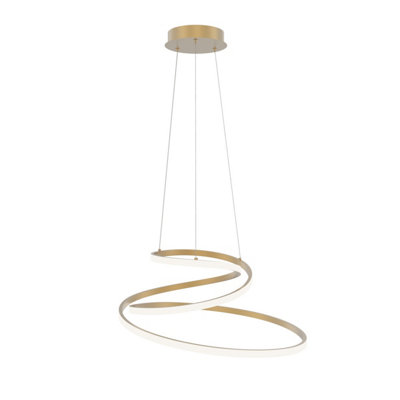 B&Q -  Luminosa Lorila Led Pendant Ceiling Light Gold 3000/4000/6000K