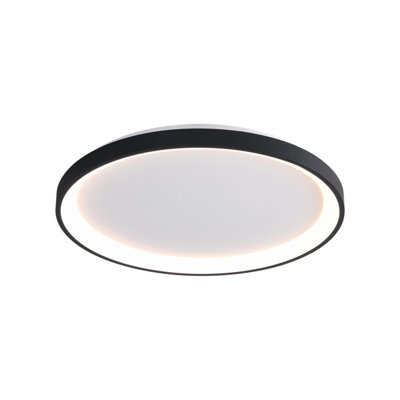Luminosa Lighting Luminosa Raden 48Cm Led Semi Flush Ceiling Light Black 3000/4000/6000K from B&Q