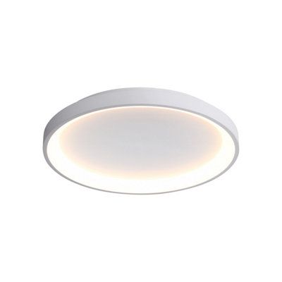 Luminosa Lighting Luminosa Raden 48Cm Led Semi Flush Ceiling Light White 3000/4000/6000K from B&Q