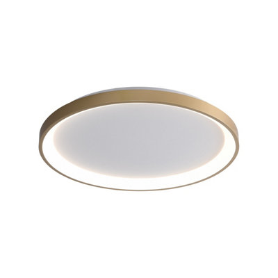B&Q -  Luminosa Raden 48Cm Led Semi Flush Ceiling Light Gold 3000/4000/6000K