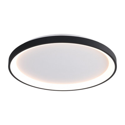 Luminosa Lighting Luminosa Raden 58Cm Led Semi Flush Ceiling Light Black 3000/4000/6000K from B&Q