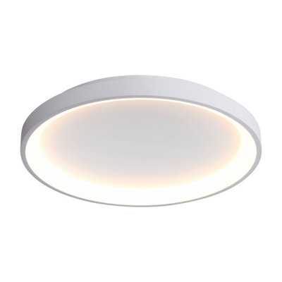 Luminosa Lighting Luminosa Raden 58Cm Led Semi Flush Ceiling Light White 3000/4000/6000K from B&Q