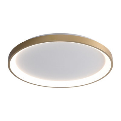 Luminosa Lighting Luminosa Raden 58Cm Led Semi Flush Ceiling Light Gold 3000/4000/6000K from B&Q