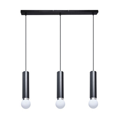 Luminosa Lighting Luminosa Macera Bar Pendant Ceiling Light Sand Black 3Xe27 from B&Q
