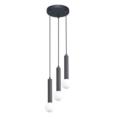 Luminosa Lighting Luminosa Filano Cluster Pendant Ceiling Light Sand Black 3Xg9 from B&Q