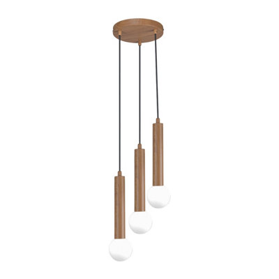 Luminosa Lighting Luminosa Filano Cluster Pendant Ceiling Light Brown 3Xg9