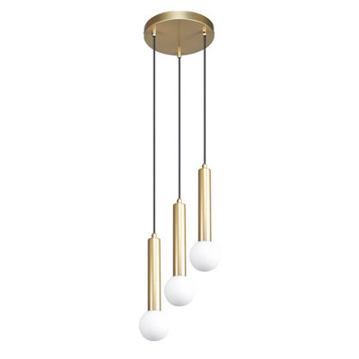 Luminosa Lighting Luminosa Filano Cluster Pendant Ceiling Light Gold 3Xg9 from B&Q
