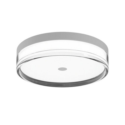 Luminosa Lighting Luminosa Molino 40Cm Flush Ceiling Light Matt White 3000/4000/6000K from B&Q