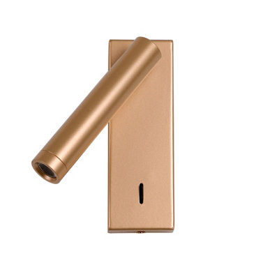 B&Q -  Luminosa Cali Reading Wall Light Gold 3000K Warm White