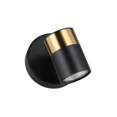 Luminosa Lighting Luminosa Elice Single Spotlight BlackBrass from B&Q