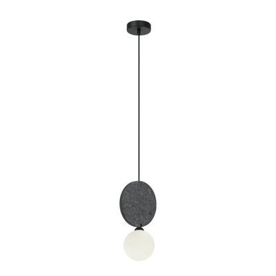 Luminosa Lighting Luminosa Andrea Slim Pendant Ceiling Light BlackDark Grey from B&Q