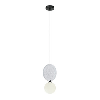 Luminosa Lighting Luminosa Andrea Slim Pendant Ceiling Light BlackLight Grey from B&Q