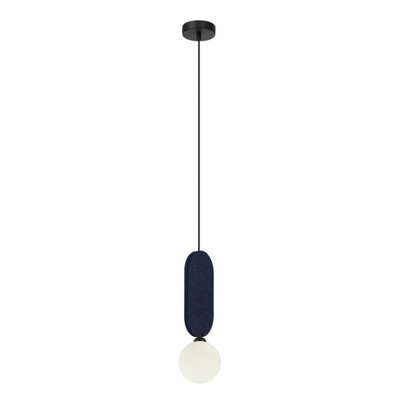 Luminosa Lighting Luminosa Lorenzo Slim Pendant Ceiling Light Blue from B&Q