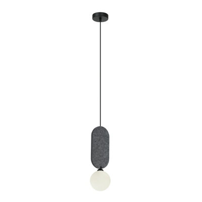Luminosa Lighting Luminosa Lorenzo Slim Pendant Ceiling Light Dark Grey from B&Q