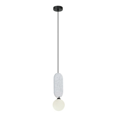 Luminosa Lighting Luminosa Lorenzo Slim Pendant Ceiling Light Grey from B&Q