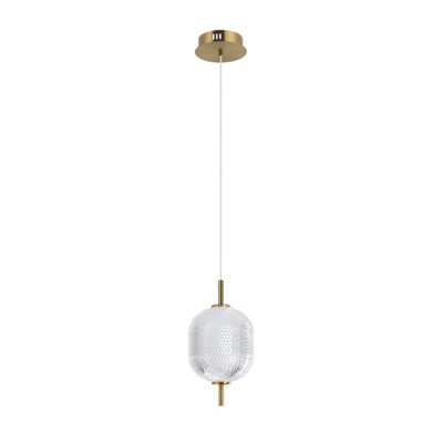 B&Q -  Luminosa Corado 29Cm Slim Pendant Ceiling Light Gold 3000K Warm White