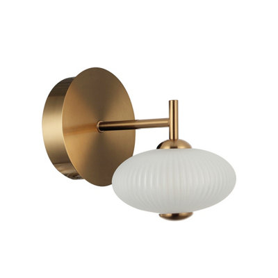 Luminosa Lighting Luminosa Nico Globe Wall Lights BlackGold 3000K Warm White from B&Q