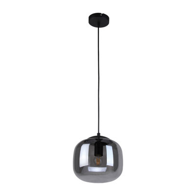 Luminosa Lighting Luminosa Calto Dome Pendant Ceiling Light Black from B&Q
