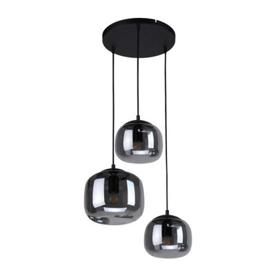 Luminosa Lighting Luminosa Calto Cluster Pendant Ceiling Light Black 3Xe27 from B&Q