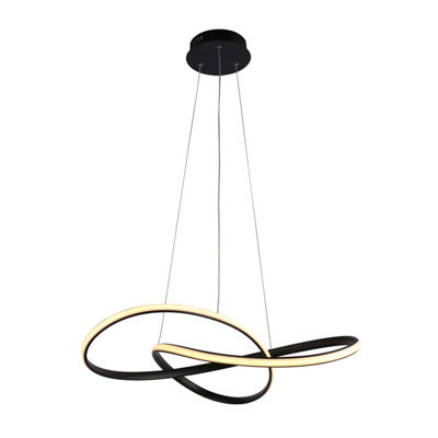 Luminosa Lighting Luminosa Consa Led Pendant Ceiling Light Black 3000/4000/6000K from B&Q