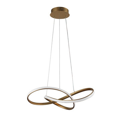 Luminosa Lighting Luminosa Consa Led Pendant Ceiling Light Gold 3000/4000/6000K from B&Q