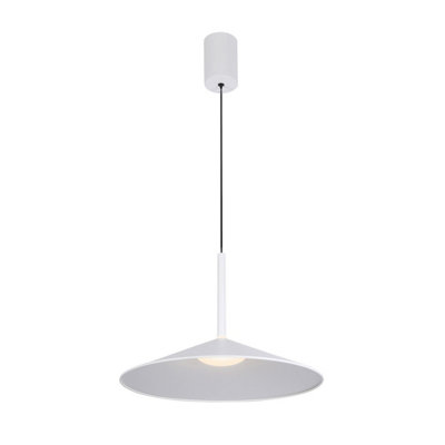 Luminosa Lighting Luminosa Sardena 38Cm Dome Pendant Ceiling Light White 3000/4000/6000K from B&Q