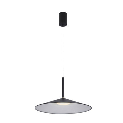Luminosa Lighting Luminosa Sardena 38Cm Dome Pendant Ceiling Light Black 3000/4000/6000K from B&Q