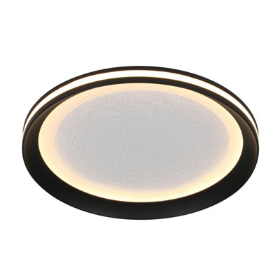 Luminosa Lighting Luminosa Artizo 30Cm Led Semi Flush Ceiling Light Black 3000/4000/6000K from B&Q