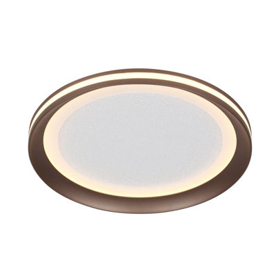 Luminosa Lighting Luminosa Artizo 30Cm Flush Ceiling Light Coffee 3000/4000/6000K from B&Q