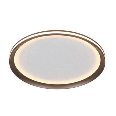 B&Q -  Luminosa Artizo 42Cm Led Semi Flush Ceiling Light Coffee 3000/4000/6000K