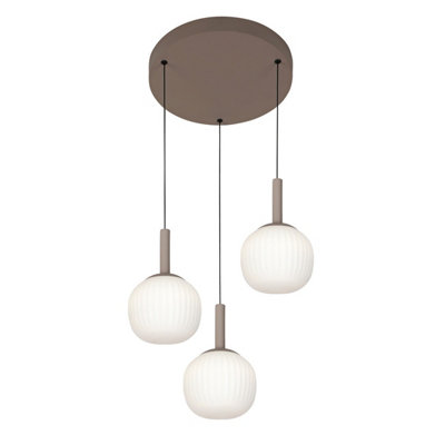 Luminosa Lighting Luminosa Montes Cluster Pendant Ceiling Light Brown 3000/4000/6000K 3Xled from B&Q