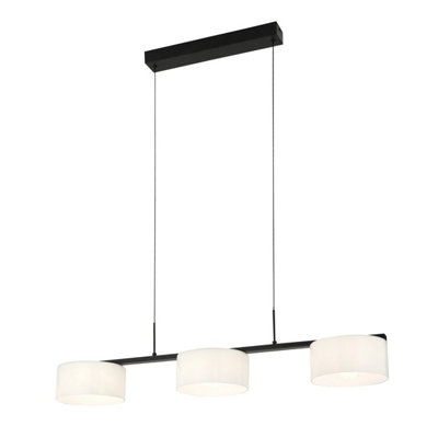 Luminosa Lighting Luminosa Austis Bar Pendant Ceiling Light Black 3000/4000/6000K 3Xled from B&Q