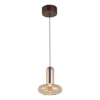 Luminosa Lighting Luminosa Carote Dome Pendant Ceiling Light Copper 3000K Warm White from B&Q