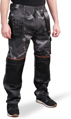 B&Q Agritrade Ak Classic Men Work Trousers Workwear Protective Pants Reinforced Multipockets Camouflage Pattern Uk44-46Inch(Eu62)