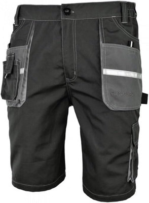 Men's Work Protective Shorts -Euroclassic- Combat Style WorkwearMultipockets / Elastic Waist / Strong Dense Weave (40-42Inch) from B&Q
