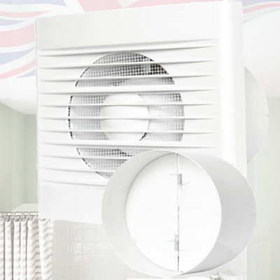 Styl 100mm Extractor Fan With Timer For Bathroom And Kitchen Ventilation