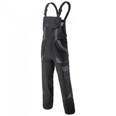 Artmas Black Bib Brace Overalls For Men Size Uk42 Heavy Duty Cargo Pockets from B&Q
