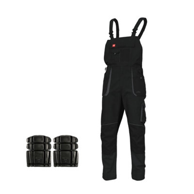 Artmas Classic 100 Slim Bib Brace Overalls For Men Size Uk28 Category I Workwear With Knee Pads from B&Q