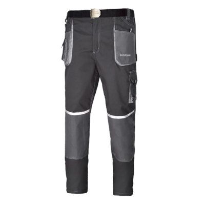 Artmas Work Trousers Size Uk38 With Belt Cordura Knees Hi-Vis Trim from B&Q